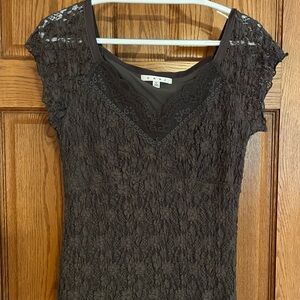 CAbi lined lace top #829